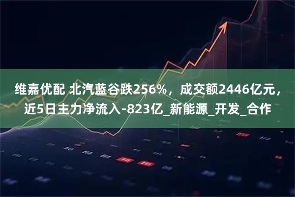 维嘉优配 北汽蓝谷跌256%，成交额2446亿元，近5日主力净流入-823亿_新能源_开发_合作