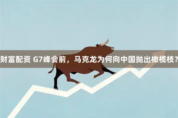 财富配资 G7峰会前，马克龙为何向中国抛出橄榄枝？